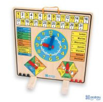 CALENDARIO RELOJ EL TIEMPO MADERA EDUCATIVO