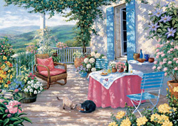 PUZZLE JUMBO 01903 TERRAZA CON FLORES