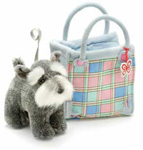 PERRO SCHNAUZER PELUCHE RUSS CON BOLSO