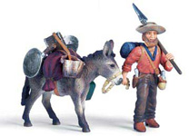 70310 BUSCADOR DE ORO CON BURRO SCHLEICH