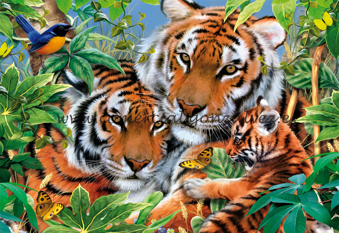 500 piezas teile Salvaje Puzzle Educa 15965 Pequeños Tigres Naturaleza 