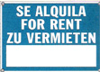 CARTEL SE ALQUILA FOR RENT